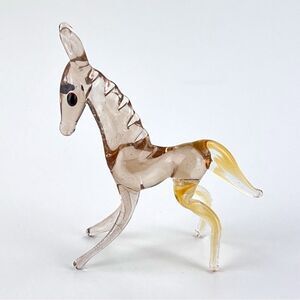 Vintage Brown Glass Murano Donkey